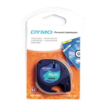 Dymo Cinta LetraTag 91204 Negro sobre Verde 12mm x 4m Dymo Cinta LetraTag 91204 Negro sobre Verde 12mm x 4m
